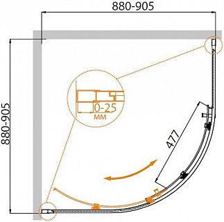 ДУШЕВОЙ УГОЛОК CEZARES MOLVENO-R-1 90
