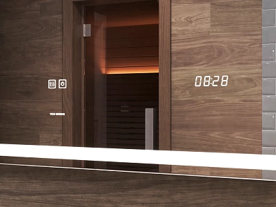 Зеркало 100 "GEOMETRY LUXE-100" подсветка сенсор на зеркале + подогрев VELVEX 