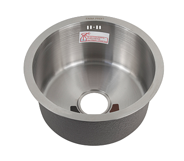 Мойка нерж врезная  FABIA PROFI D42 (3,0х0.8 200) без отверстия c сифоном 4203