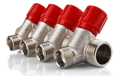 Коллектор латунный  1" м/р 2в 3/4" ЕК м/о 36мм с регулирующими клапанами SantechSystems (129-9351)