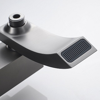 Душ. система ROSE с изливом оружейная сталь R1556T