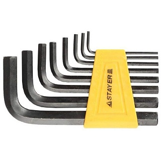 Ключи имбусовые STAYER STANDARD 8шт HEX(2-10мм) (27405-H8)