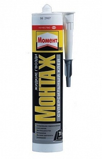Клей МОМЕНТ Монтаж МВ70 Суперсила (400г/картридж) (12) (697133;697133а)