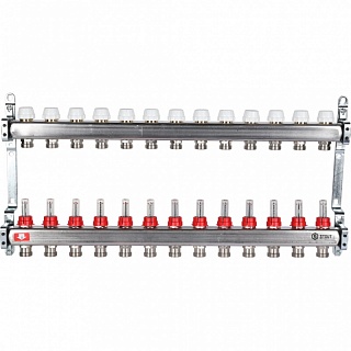 Коллектор 13-вых. нерж.ст. с расходомер. (SMS 0907 000013) STOUT
