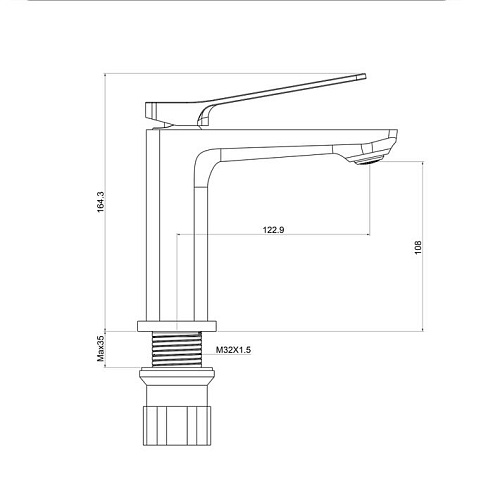 Смеситель д/умывальника "YOKOHAMA" (YOK-1011) TOKITO
