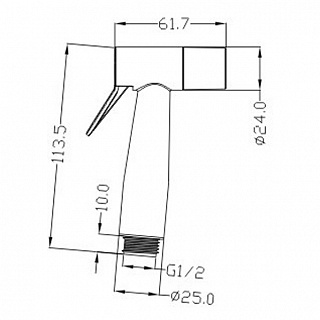 Лейка д/биде  ANGEL пласт.хром  ARGO А-231