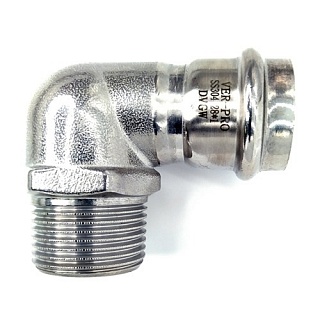Уголок 90° нерж. сталь с нар.р. 22х3/4"  (VPLM224) Vieir (48/4) 129-8967