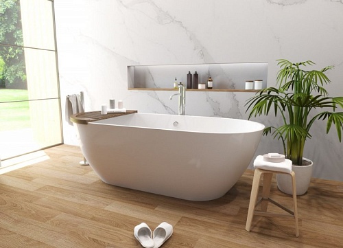 Ванна литьевой мрамор Эстет Майами,160  + обрешетка