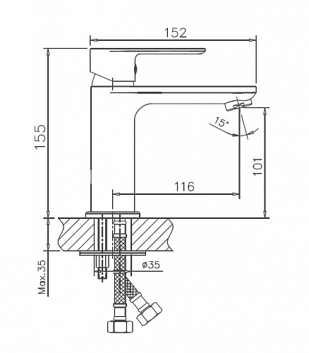 Смеситель д/раковины Haiba HB10505