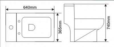 Унитаз моноблок 806-Т1169Р MELANA