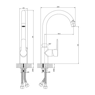Смес. д/кухни  Cuba CUBSBJ0i05 (1256)
