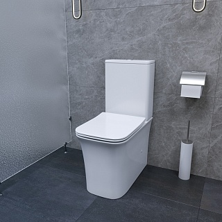 Унитаз-компакт Cerutti SPA "MARMOLADA" белый безободковый сид.дюропл. м/лифт CT7777 АКЦИЯ!!