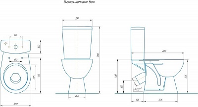Унитаз-комп "УЮТ" белый  (КСФ) 