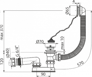 Обвязка для ванны, стандарт, арт.AG210112160 (A501)
