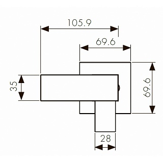 Смес д/биде Kaiser Sonat встроенный с душем, однорукий ф35 (34777)