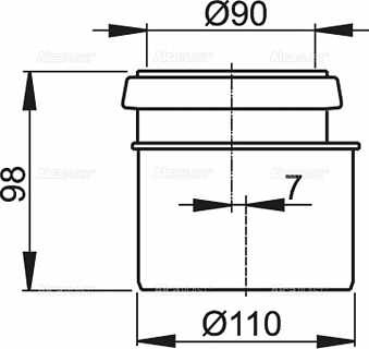Соединительный комплект  ALCAPLAST М907 90/110