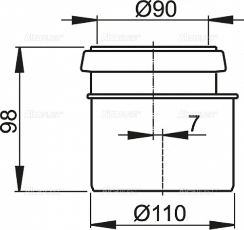Соединительный комплект  ALCAPLAST М907 90/110
