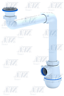 Сифон 1 1/2х40 бутылочный смещенный д/мойки Ани пласт Грот А5000 (25)
