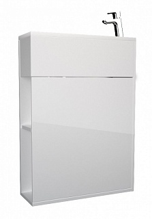 Комплект мебели 50 "Stretto-50" подвес., белый глян. 1 ДВ 1 Марка (ум.Акриловый+сифон+донный клапан)