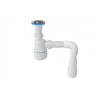 Сифон 1 1/4х40/50 бутылочный для умывальника, c гофрой Y105-0 ZEGOR