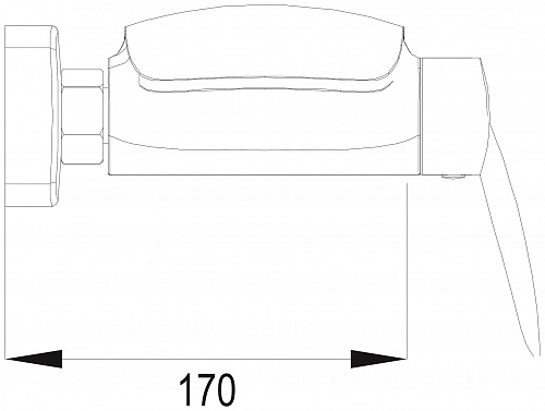 Смеситель д/ванны к/н  ROSE черный R1102H