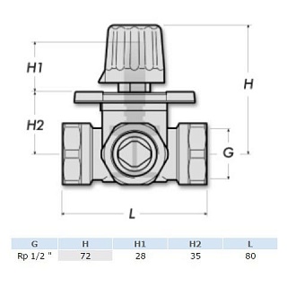 Клапан 3-х ходовый Ду 15 Kvs 2,5 Barberi (460 015 00M A) АКЦИЯ !!!