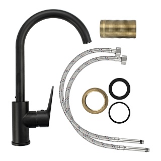 MAGNUS Смеситель д/кухни, черный код: 8754 снят с производства