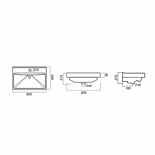 Умывальник "FEST-60" бел. (Самара) 