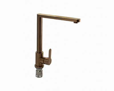 MAGNUS Смеситель д/кухни, МЕДЬ Г-обр.излив, из нерж ст марка 304 код 9118