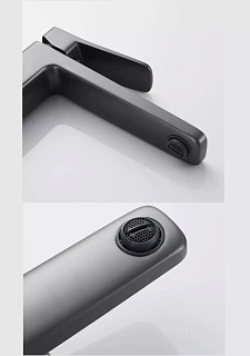 Смеситель д/раковины SHEVANIK высокий оружейная сталь S9911T