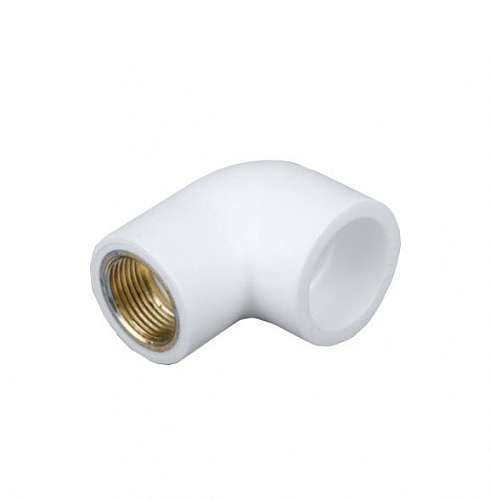 Колено  25*1/2"вн.рез. белый (100) ФД-plast