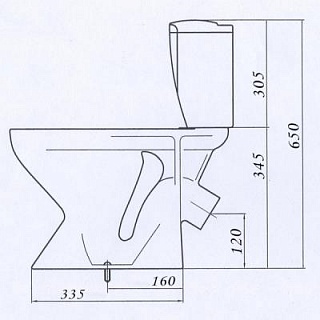 Унитаз-комп  детский "Вершок" белый кнопка н/п с сиденьем (Лобня )