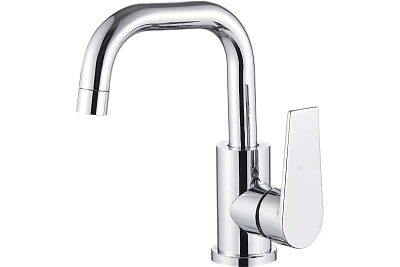 Смеситель д/умывальника FRIGAT нерж.в хроме поворотн.излив L-обр. d35  3502 ARGO 44273