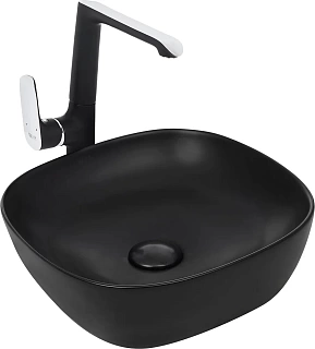 Умывальник WW ELBACH 2184 MB 370х370х115 матовый черный