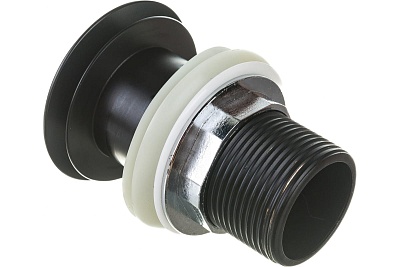 Донный клапан ЧЕРНЫЙ с переливом BB-SAT-NERO