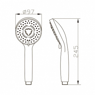 Лейка д/душа ARGO 3х позиц. LUX S701 20.1331 ЛМ-701 
