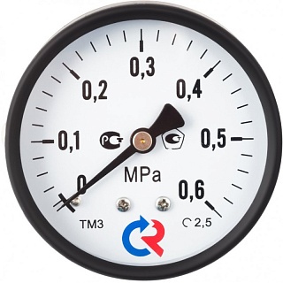 Манометр  0...4 bar (0...0,4МРа), ТМ-310Т.00 (63мм, G 1/4, кл. точ.2,5) (РОСМА) (9575)