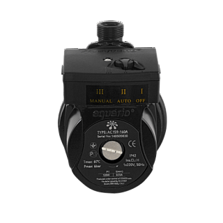 Насос AC 159-160A повысительный, G1/2"н.р, Qmax=1.5м3/ч, Hmax=9м, Tmax=60°С, 1х220В (5159) Aquario