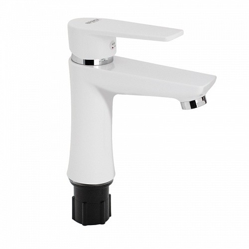 BRIMIX - Смеситель на раковину, шаровый АБС пластик БЕЛЫЙ (код: 597)