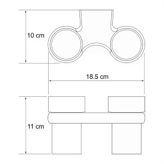 Стакан к стене двойной хром WasserKraft Berkel K-6828D