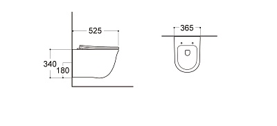 Унитаз подвесной AQUATEK КЛАССИК безободковый сид.slim с м/л  AQ1111-00