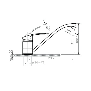 Смеситель д/кухни JAMAICA NEW картридж d40 4001 ARGO 43476  