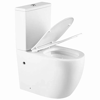Унитаз-компакт безободковый Vincea "Evo" белый .сиденье slim м/л  VT2-34 (VT2B-34 + VT2T-34)