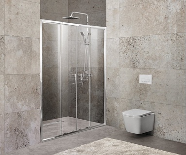 ДУШЕВАЯ ДВЕРЬ В НИШУ BELBAGNO UNIQUE-BF-2 150/180-P-Cr