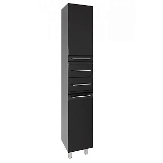 Пенал напольный "Мальта" 35см правый черный Б/К Водолей