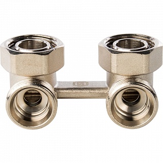 Узел нижнего подключения Н-образный угловой для двухтрубной 3/4х3/4(SVH-0004-000020) STOUT