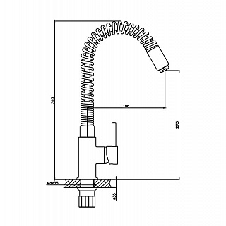 Смеситель д/кухни Haiba HB71074  гибкий излив АКЦИЯ