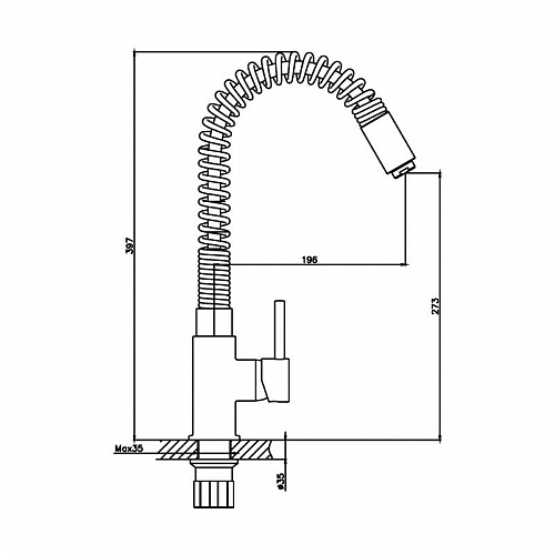 Смеситель д/кухни Haiba HB71074  гибкий излив АКЦИЯ