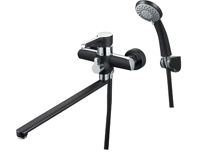 Смеситель д/ванны G-lauf (ZOK7-A036YB) лат ф35 ЧЕРН.МАТ./ХРОМ экономия воды