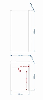 Комплект мебели 40 "Эко мини-40" подвесная MISTY (ум.Como-40)